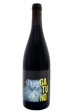 Botella de vino Gatuno tinto ecológico de Madrid