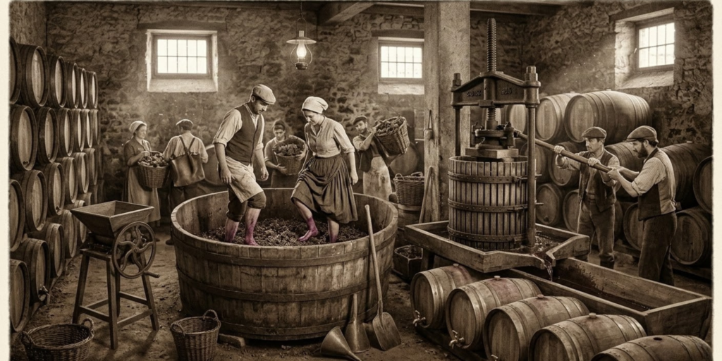 cómo se hacía vinos hace 100 años