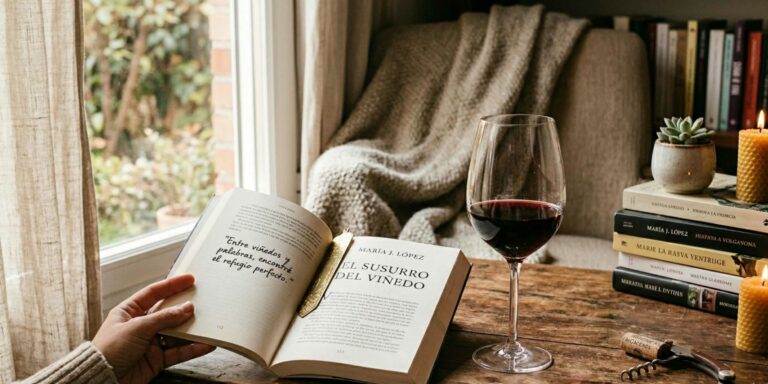 Libro y vino la combinación perfecta